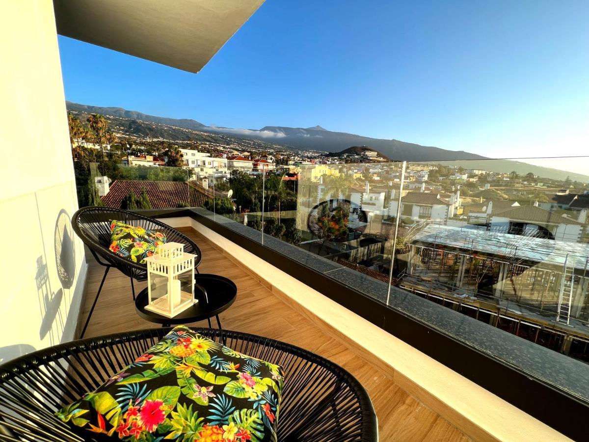 Lujoso Apartamento Completo, Piscina, Terraza Con Vistas Al Teide 푸에르토 드 라 크루즈 외부 사진